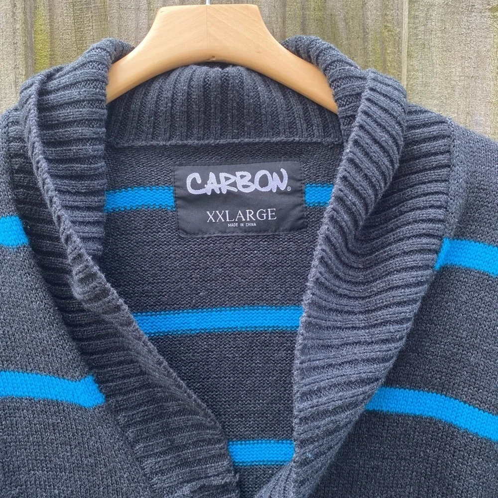 Carbon XXL Knit Button Down Cardigan Sweater